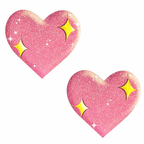 Emoji Smoochy Heart Glitter Nipple Cover Pasties