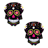 Freaking Awesome Sugar Skull Pasties, Halloween Nipple Pasties - NevaNude