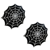 Freaking Awesome Glitter Blacklight Spider Web Nipztix, Halloween Nipple Pasties - NevaNude