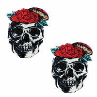 Former Funghi White Glitter Skull Nipple Cover Pasties