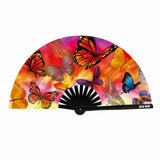 Butterfly Garden Super Blacklight Reactive Folding Fan
