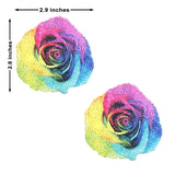 Freaking Awesome Pride Rainbow Rose Nipple Cover Pasties