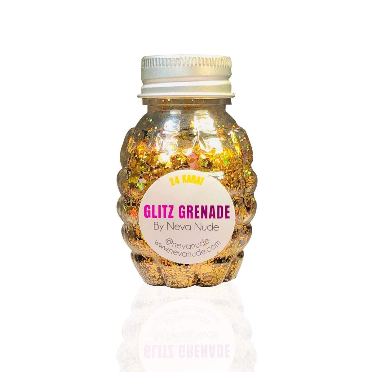 Glitz Grenade keychain body glitter, Neva Nude