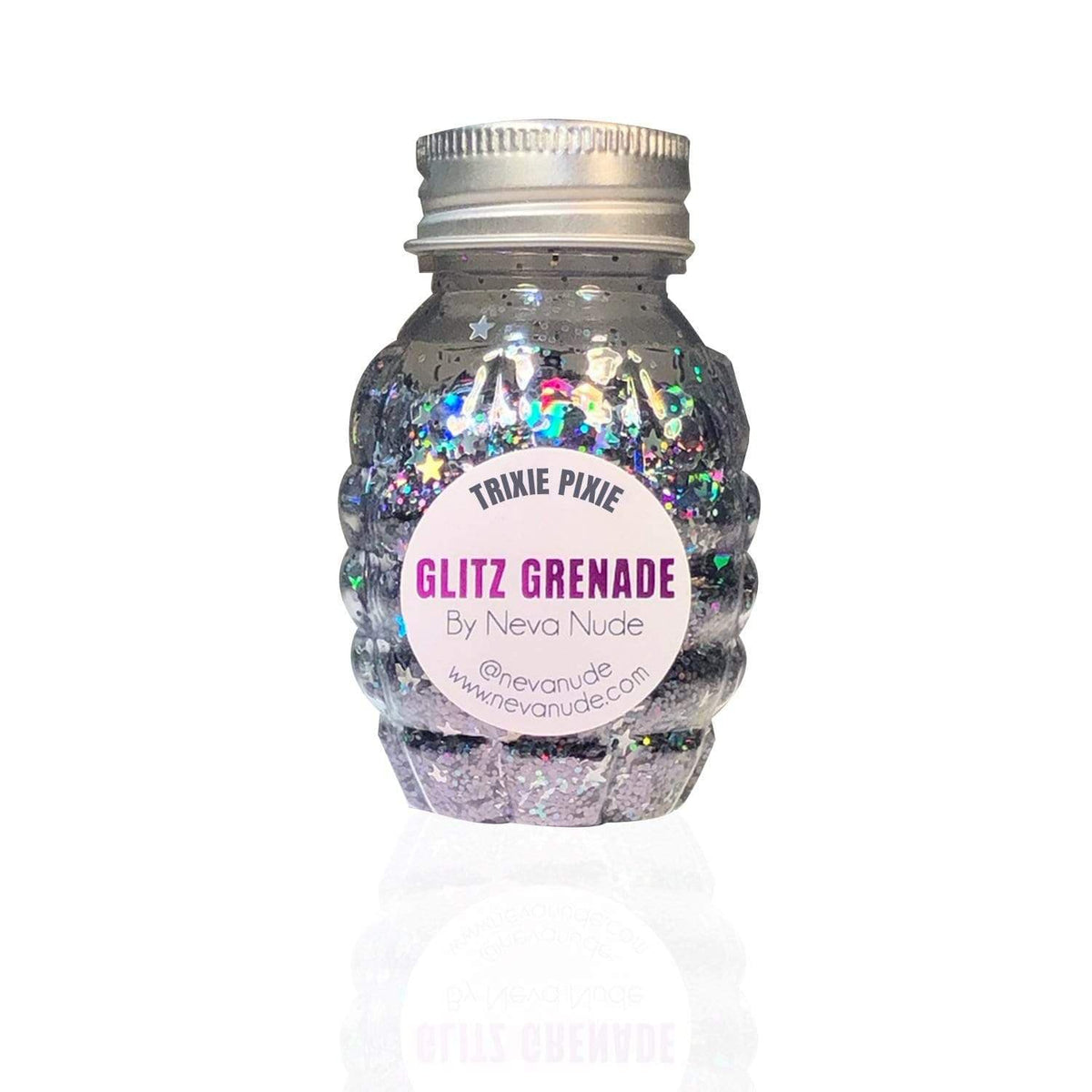 Glitz Grenade Chunky Glitter Body Keychain, Neva Nude