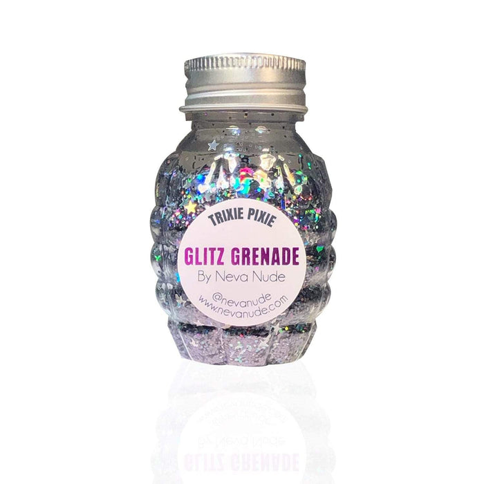 Glitz Grenade Chunky Glitter Body Keychain, Neva Nude