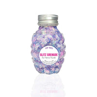 Pop Tarte Purple Pink Iridescent Blacklight Cosmetic Glitter Glitz Grenade Keychain in Aloe Gel