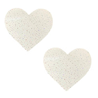 Glow Supernova Holographic Twinkle I Heart U Pasties, Heart Nipple Pasties - NevaNude