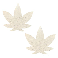 Glow Supernova Holographic Twinkle Dope AF Pasties, Weed Leaf Pasties - NevaNude