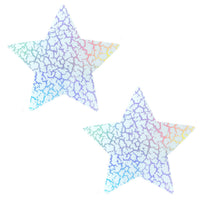 Glow Dark Synaptic Storm Holographic Starry Nights Pasties, Star Pasties - NevaNude