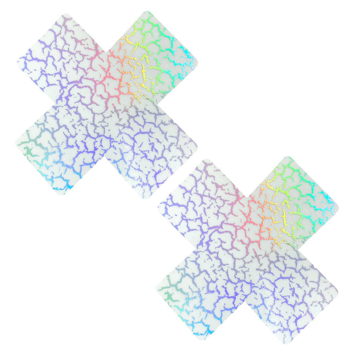 Glow Dark Synaptic Storm Holographic X Factor Pasties, X Nipple Pasties - NevaNude