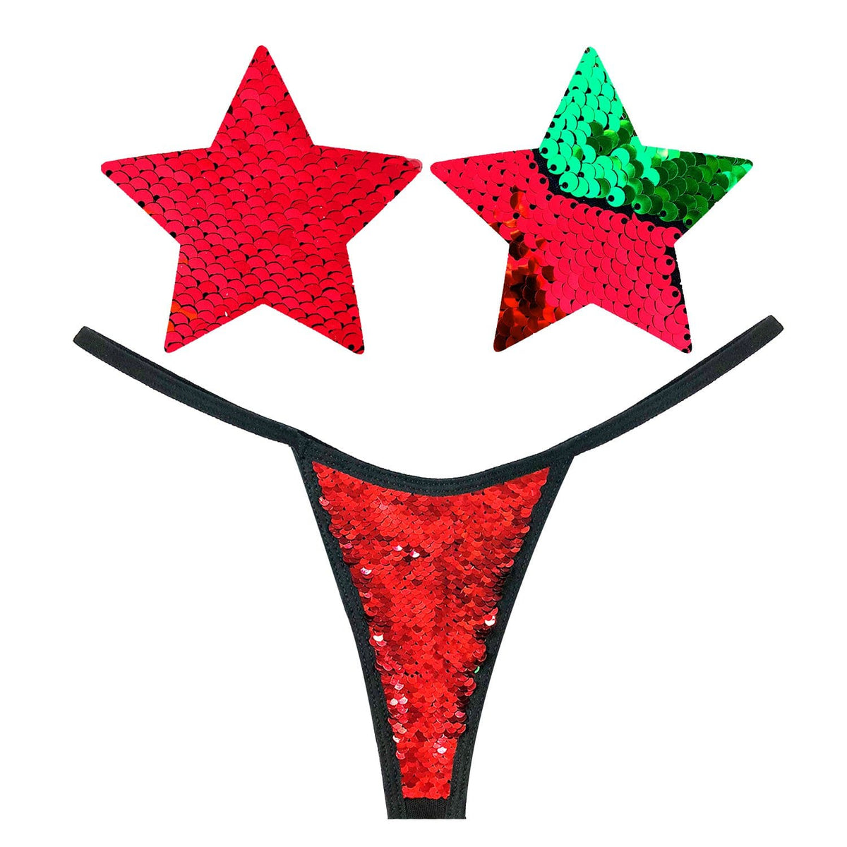 Holiday pantie and pastie set, Neva Nude