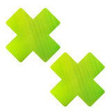 Chameleon Green Yellow Color Changing X Factor Nipple Cover Pasties