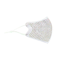 White crystal face mask for an angel bride bachelorette party