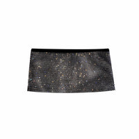 Black sparkle mesh jewel bra top shown on its own for red carpet rave glam