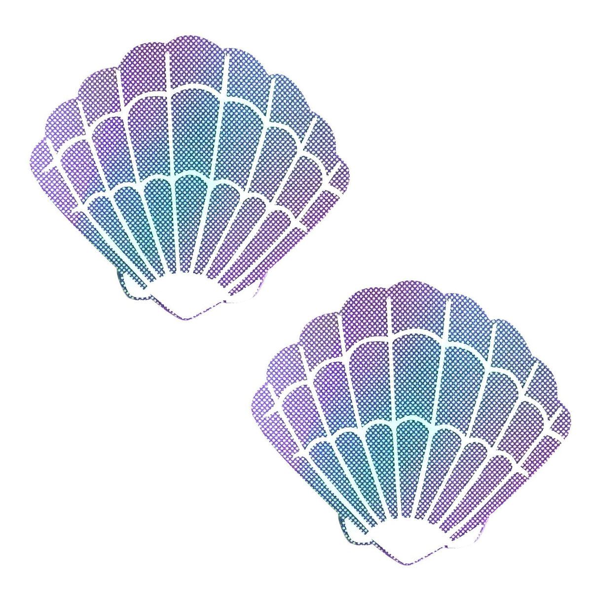 Purple Mermaid Shell Nipple Pasties, Neva Nude