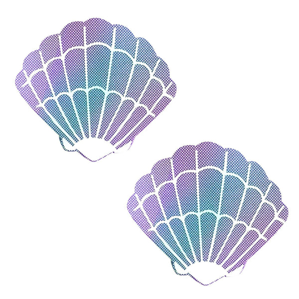 Lustful Lilac Mermaid Shell Nipple Cover Pasties