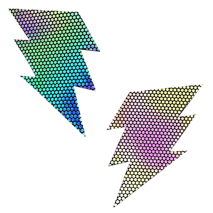 Liquid Party Holographic Storm Surge Bolt Pasties, Bolt Pasties - NevaNude
