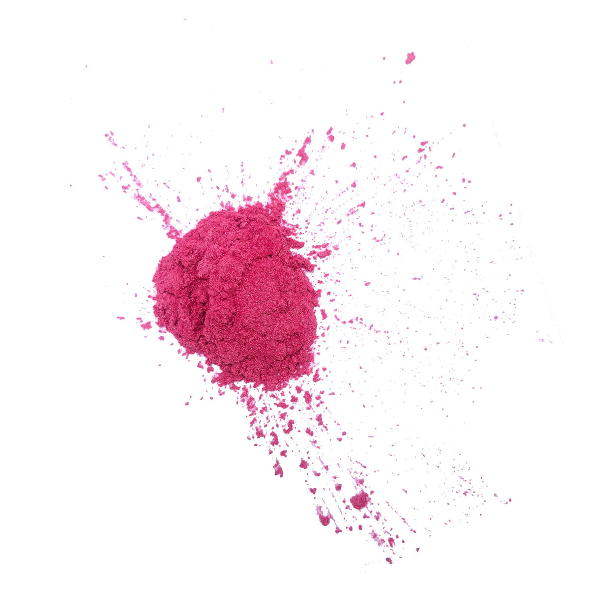 Red pink shimmer loose pigment eyeshadow in a candy floss shade