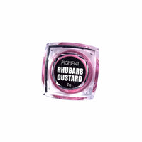 Rhubarb pink shimmer loose pigment eyeshadow shown alone, for eyes, lips and body glow