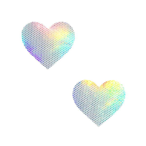Liquid Party Pure Holographic White I Heart U Small Body Stickers 6 Pack