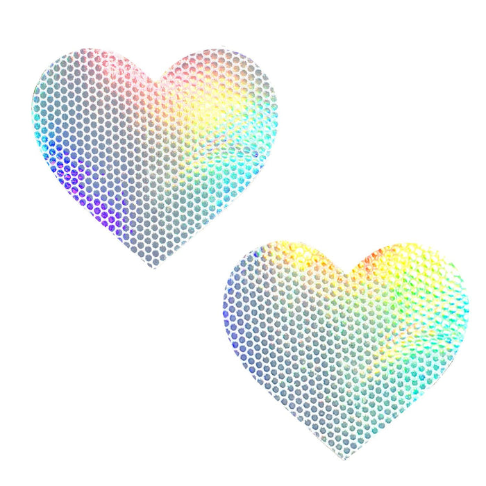 White holographic nipple pasties, Neva Nude