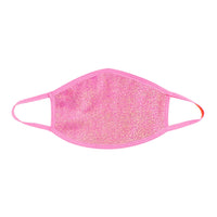 Pink gold shimmer face mask with a blushing rose date night glow