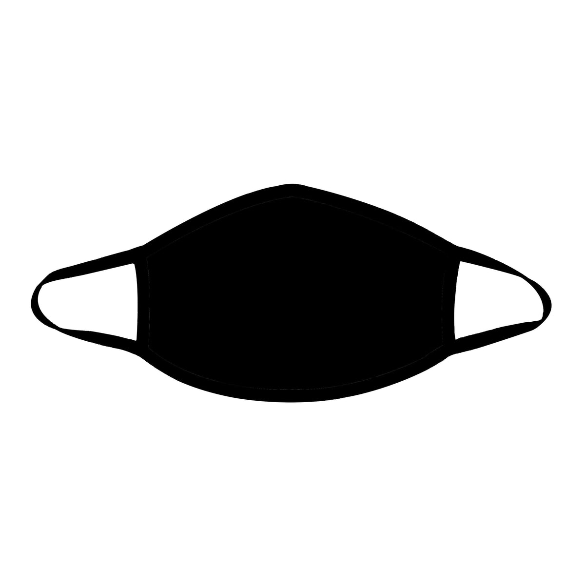 Midnight black breathable face mask shown on a clean background