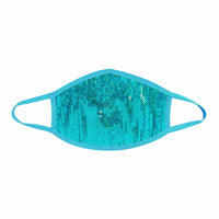 Turquoise blue sequin sparkle face mask from the mermaid lingerie set