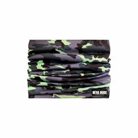 Alternate view of the green and black camouflage neck gaiter print