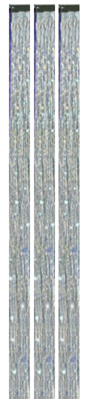 Silver sparkle tinsel clip in hair extensions in full view with its signature color and shape