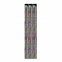 The rainbow sparkle tinsel clip in hair extensions design with its colors and finish clearly visible