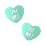 I'm Wet Light Green Pastel Candy Heart Nipple Cover Pasties