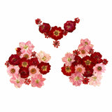 Harvest Moondancer Red Real Dried Pressed Flower Nipple Cover Pasties