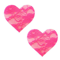 Neon lace heart Nipple Pasties, Neva Nude