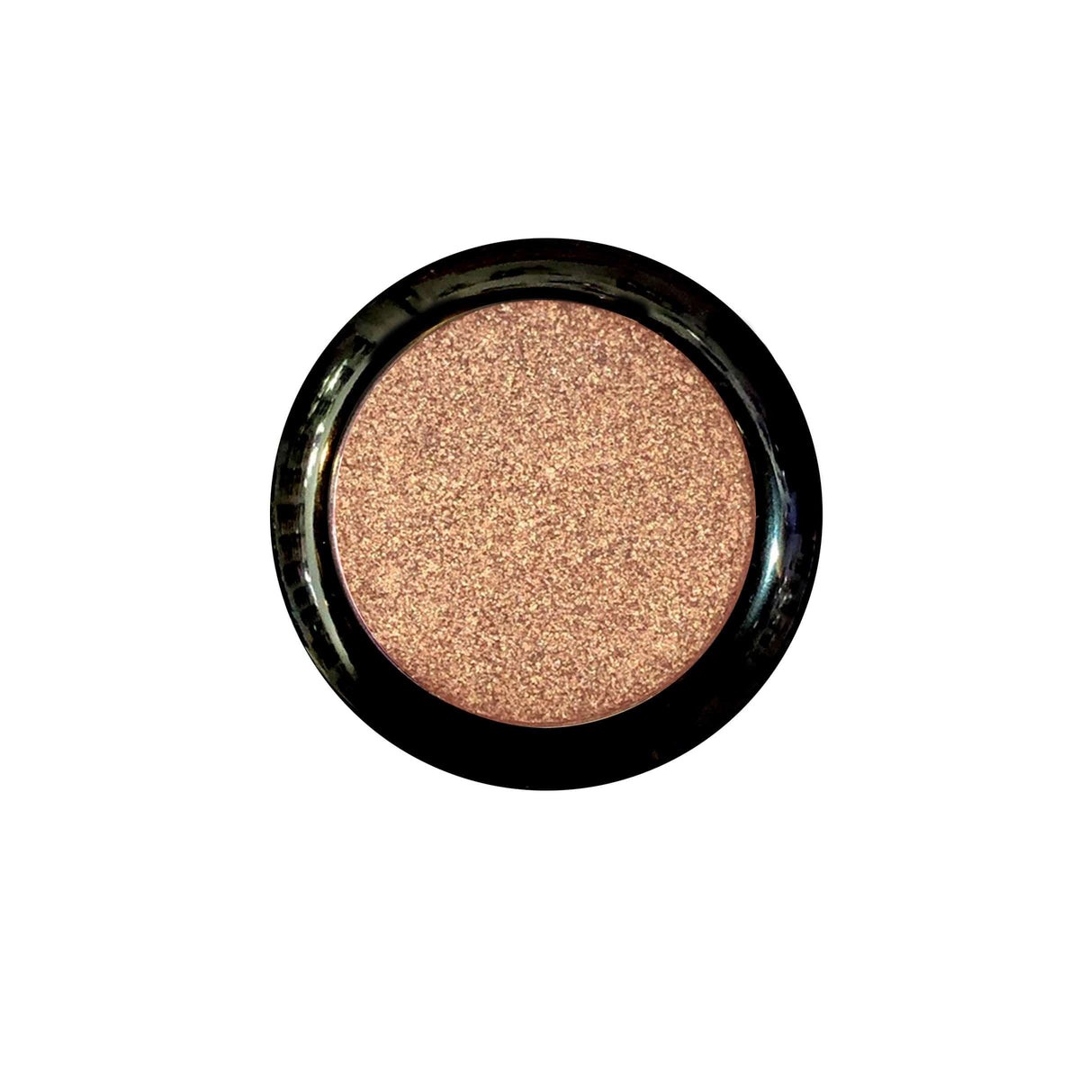 Gold brown pressed pigment eyeshadow shown alone, with a soft gold shimmer