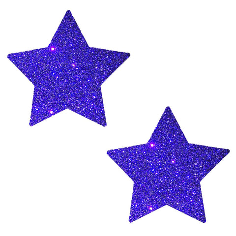 Purple glitter star nipple pasties, Neva Nude