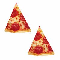 Pepperoni pizza slice nipple pasties shown on a clean background