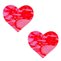 Red Lace Nipple Pasties, Neva Nude