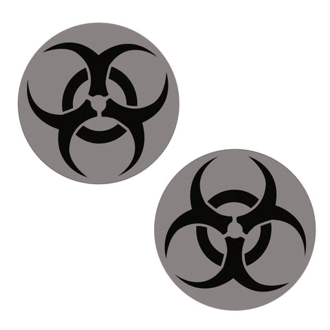 BIOHAZARD TOXIC Reflective Black Glitter Nipple Cover Pasties