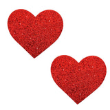 red heart glitter pasties, Neva Nude