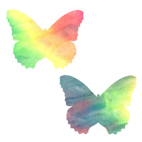 Tie Dye Velvet Butterfly Nipple Pasties shown on their own with a soft velvet texture