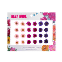 Alternate view of the lilac purple real dried pressed flower body stickers
