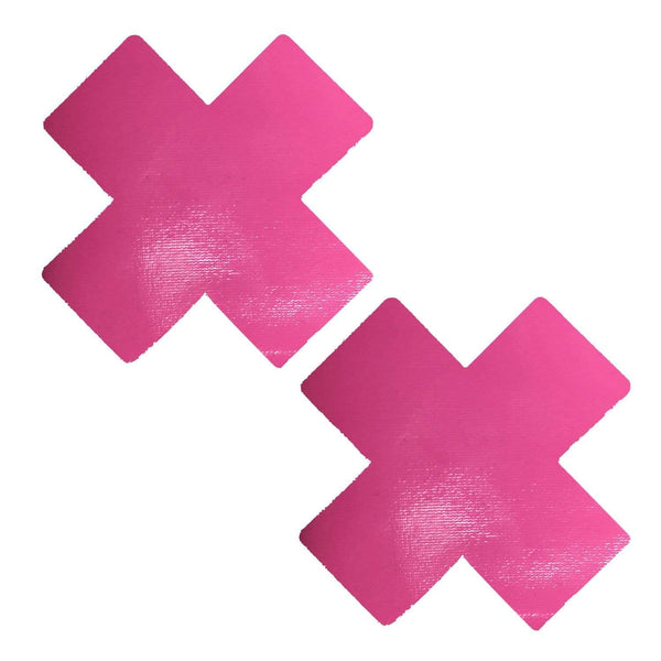 Strawberry Fruit Ella Ella Neon Pink Wet Vinyl Blacklight X Factor Nipple Cover Pasties