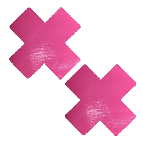 pink wet vinyl nipple pasties, Neva Nude