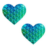 Mermaid green heart nipple pasties, Neva Nude
