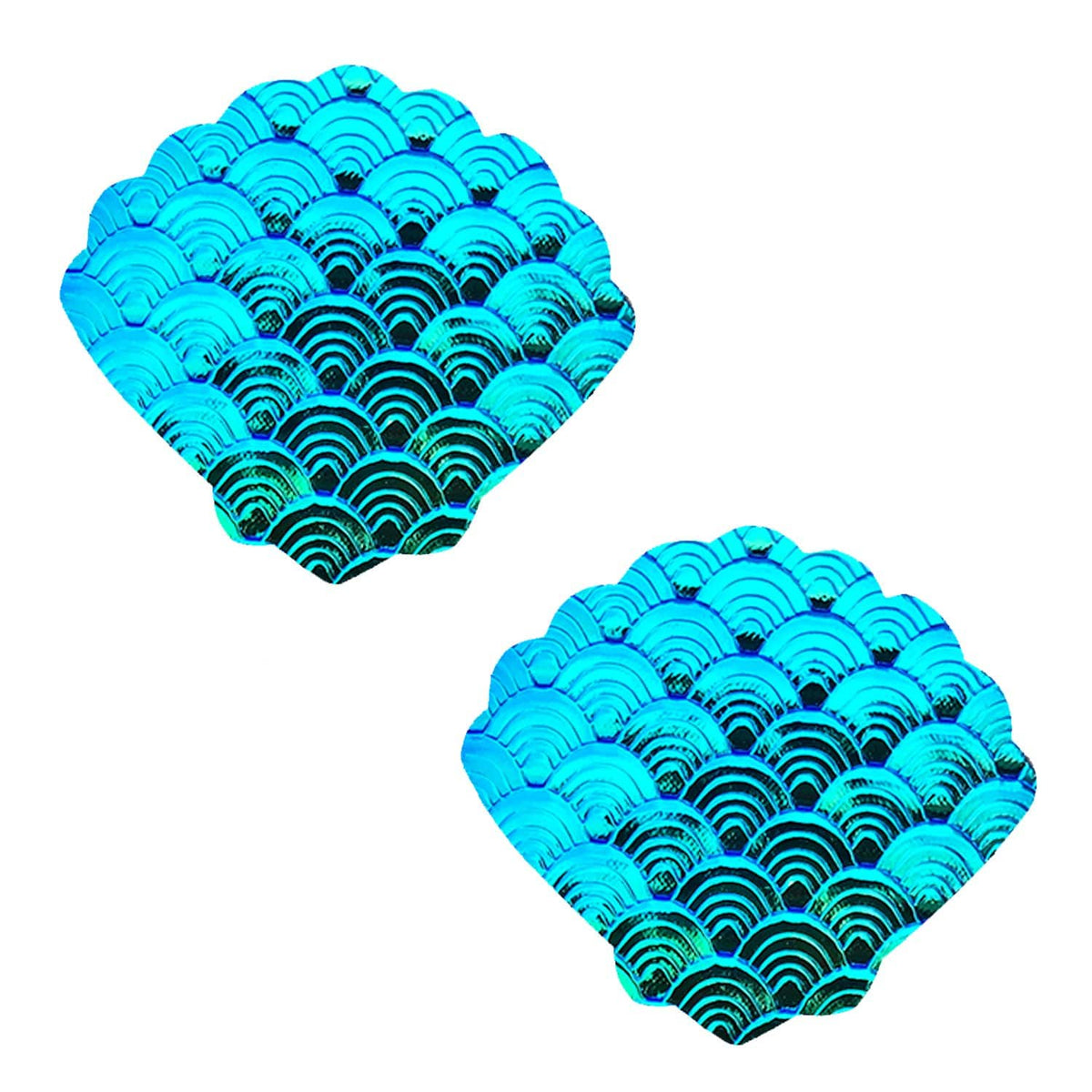 3D mermaid shell nipple pasties, Neva Nude