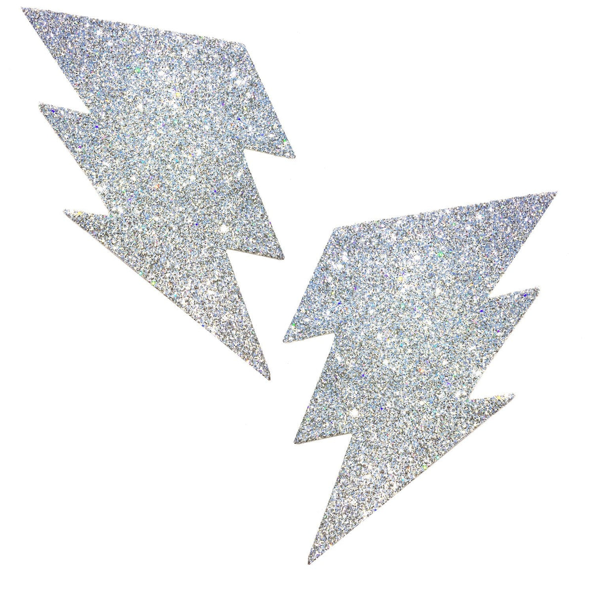Silver glitter bolt nipple pasties, Neva Nude