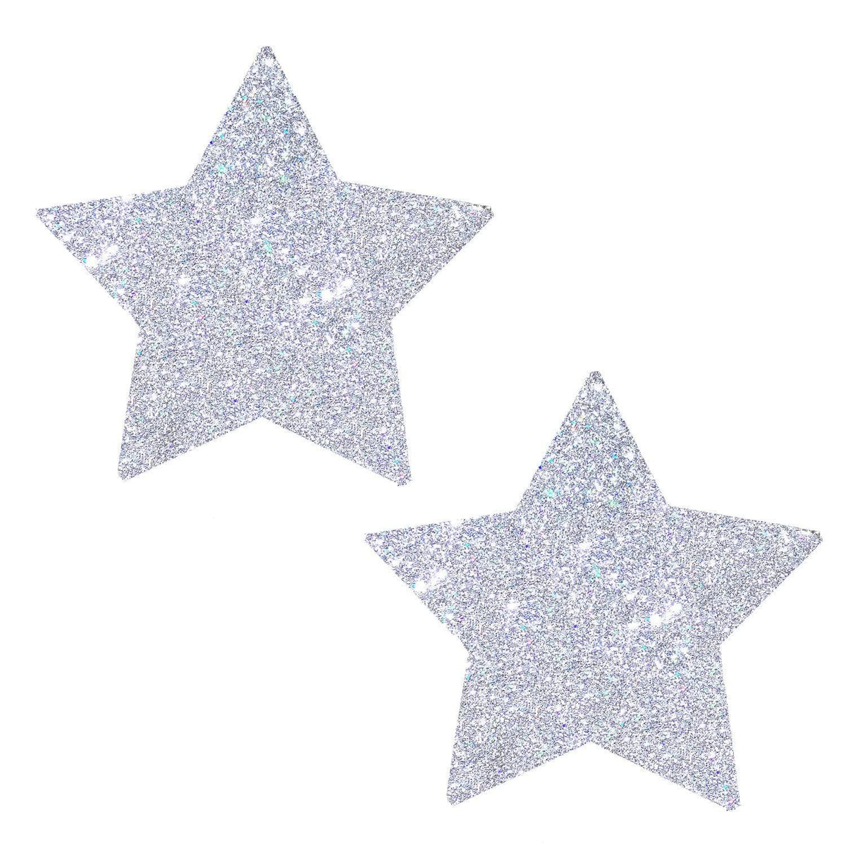 Silver glitter nipple pasties, Neva Nude