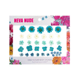Spring Fling Blue Real Dried Pressed Flower Body Stickers