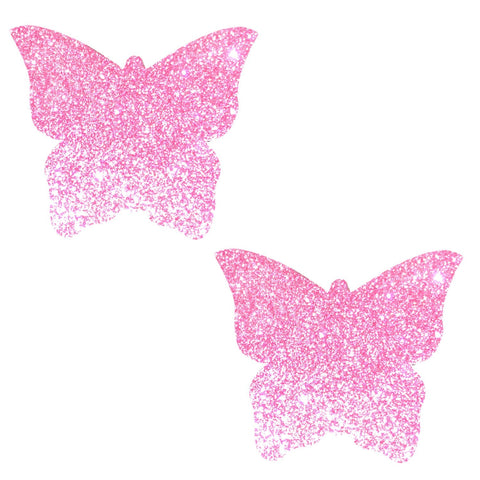 pink glitter butterfly nipple pasties, Neva Nude